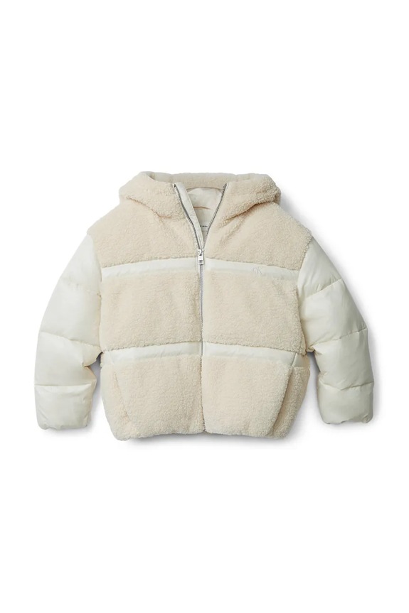 Detská bunda Calvin Klein Jeans IG0IG03022.9BYA béžová AW25