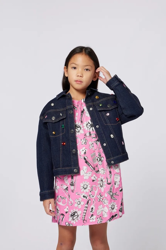Marc Jacobs kurtka jeansowa dziecięca bez kaptura niebieski W60567