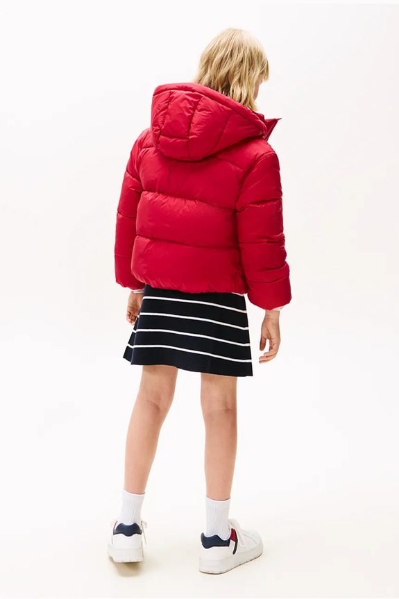 Παιδικό μπουφάν Tommy Hilfiger KG0KG08759.9BYA κόκκινο