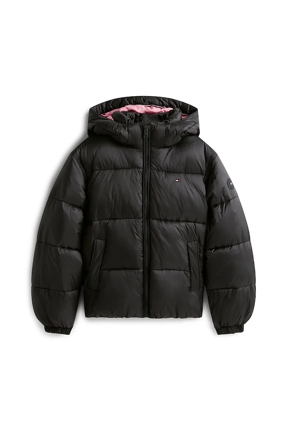 Παιδικό μπουφάν Tommy Hilfiger KG0KG08759.9BYA μαύρο AW25