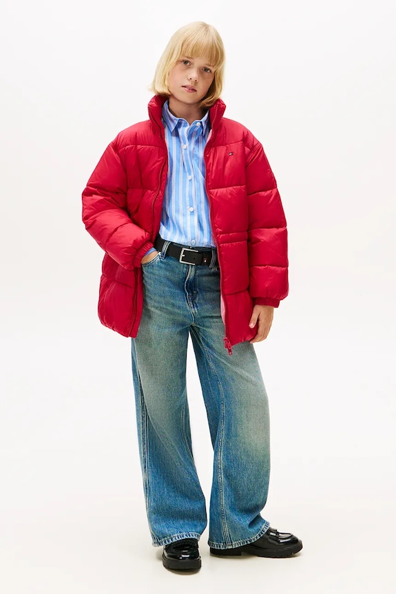 Яке Tommy Hilfiger лек пух розов KG0KG08762.9BYA