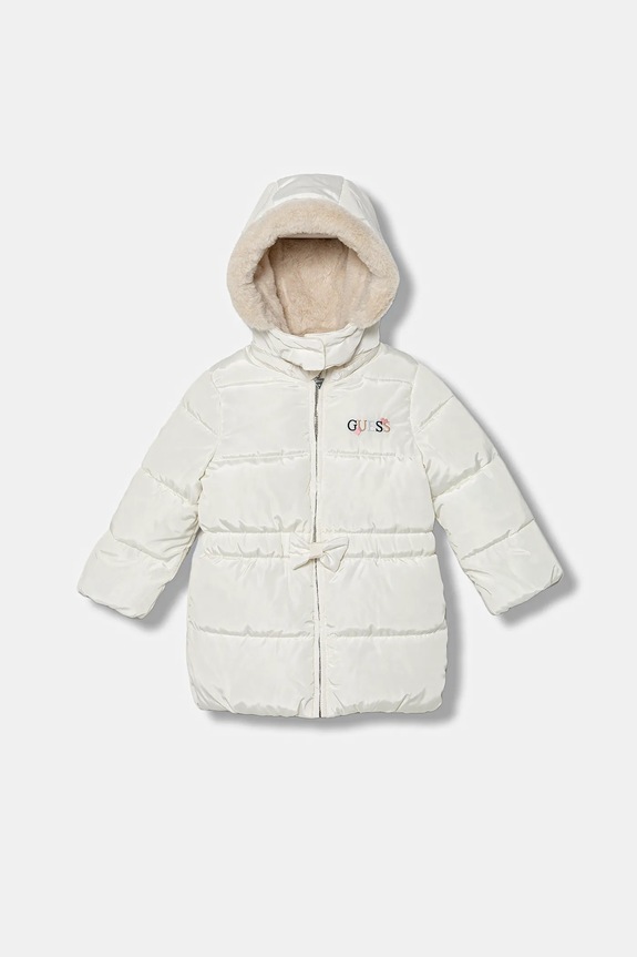 Jakna za bebe Guess s kapuljačom bež A5BL02.WB240.9BYA