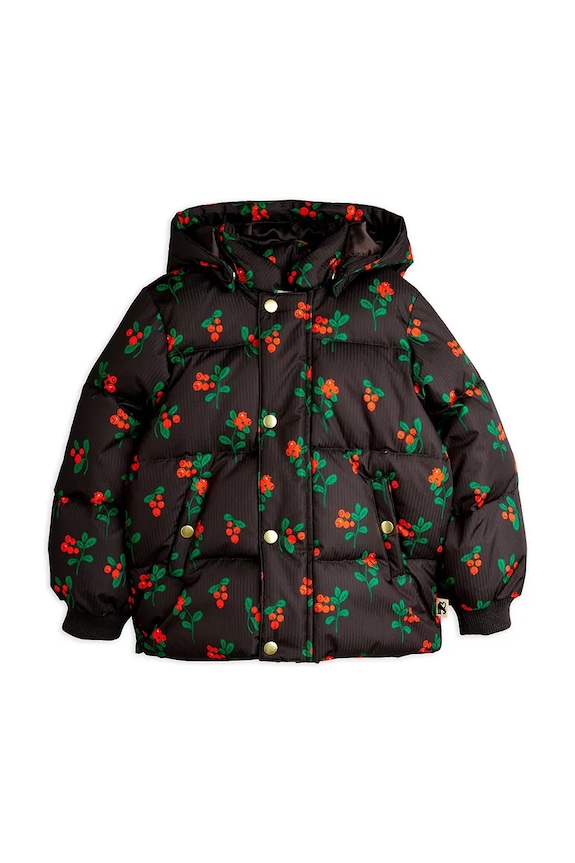 Mini Rodini kurtka dziecięca Lingonberries 25710112 czarny AW25