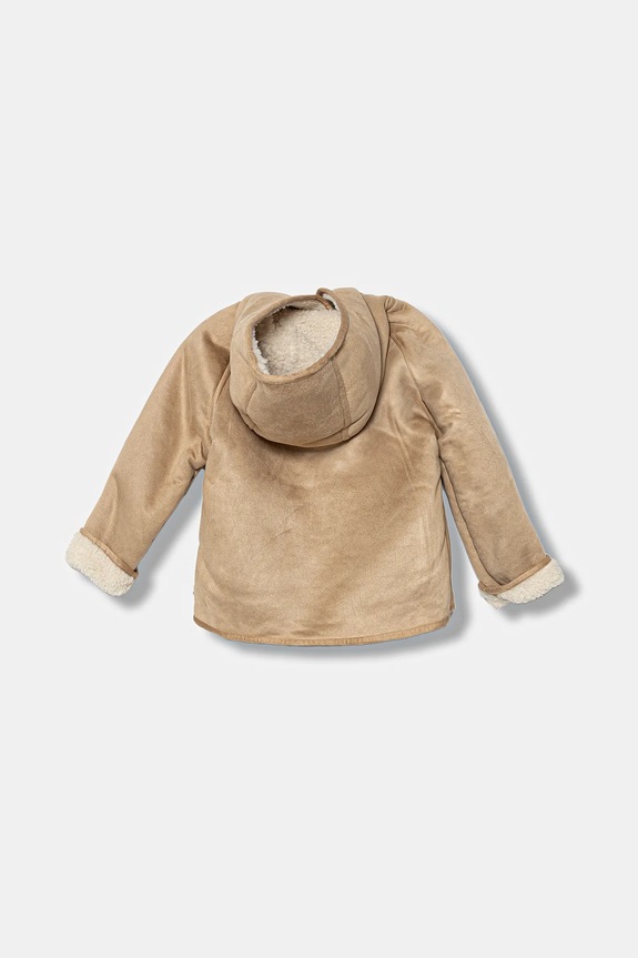 Detská bunda United Colors of Benetton 2JLAGN044.P.Seasonal béžová AW25