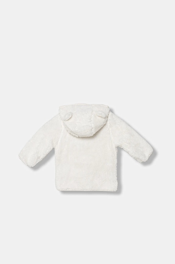 Majica od flisa za bebe United Colors of Benetton 36BTA501T.W.Seasonal bijela AW25