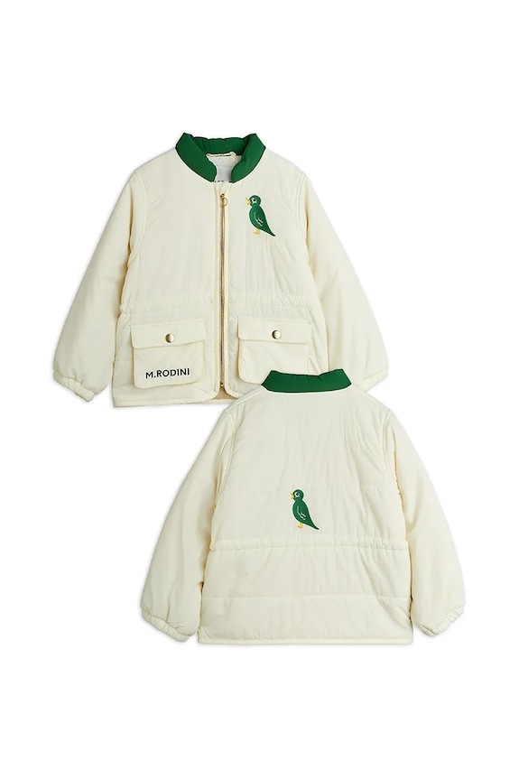 Mini Rodini geacă copii Birds 2561010611 bej AW25