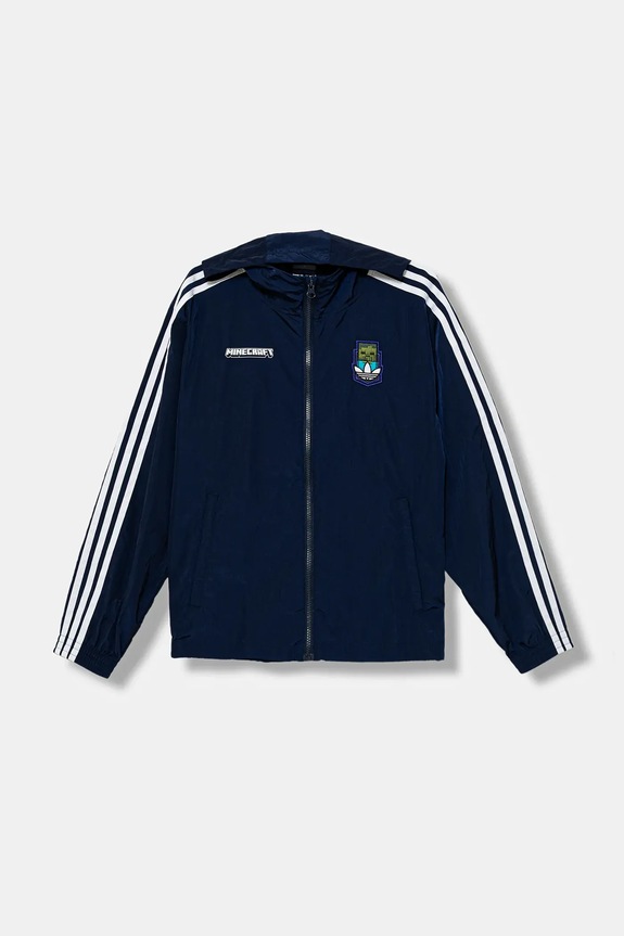 Παιδικό μπουφάν adidas Originals MINECRAFT KD9835 σκούρο μπλε AW25