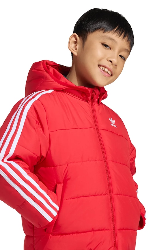 Detská bunda adidas Originals červená JV8550
