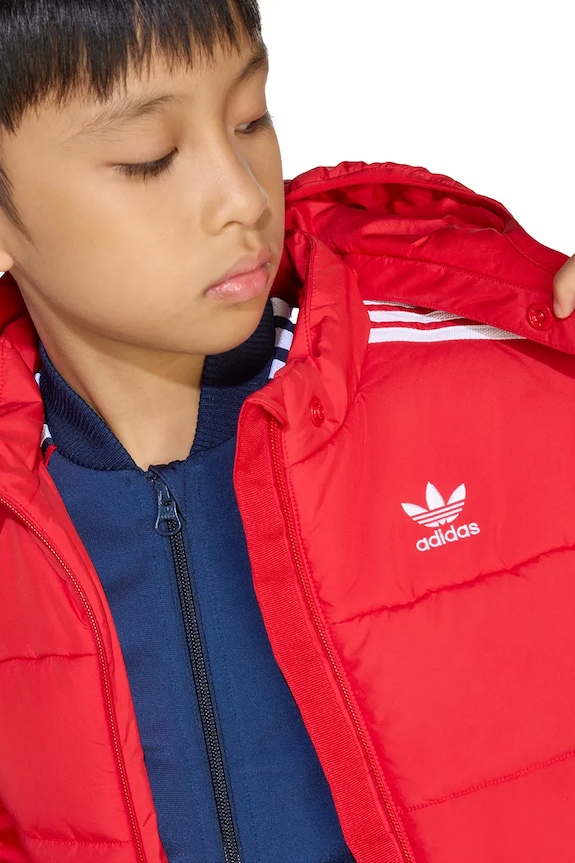 Detská bunda adidas Originals JV8550 červená