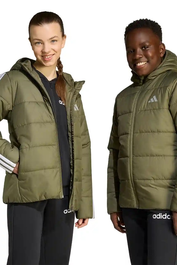 Detská bunda adidas zateplené zelená JL7405