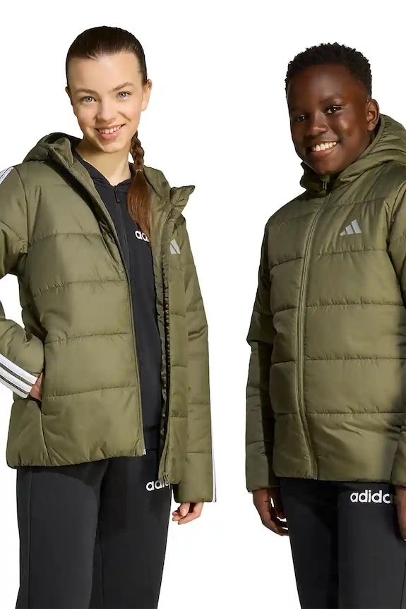 Detská bunda adidas zateplené zelená JL7405