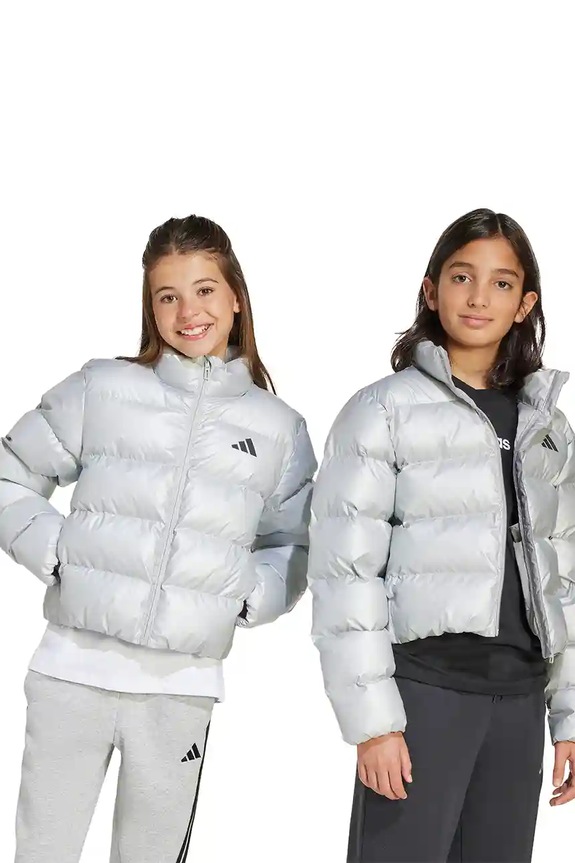 adidas giacca per bambini foderato argento JM1670