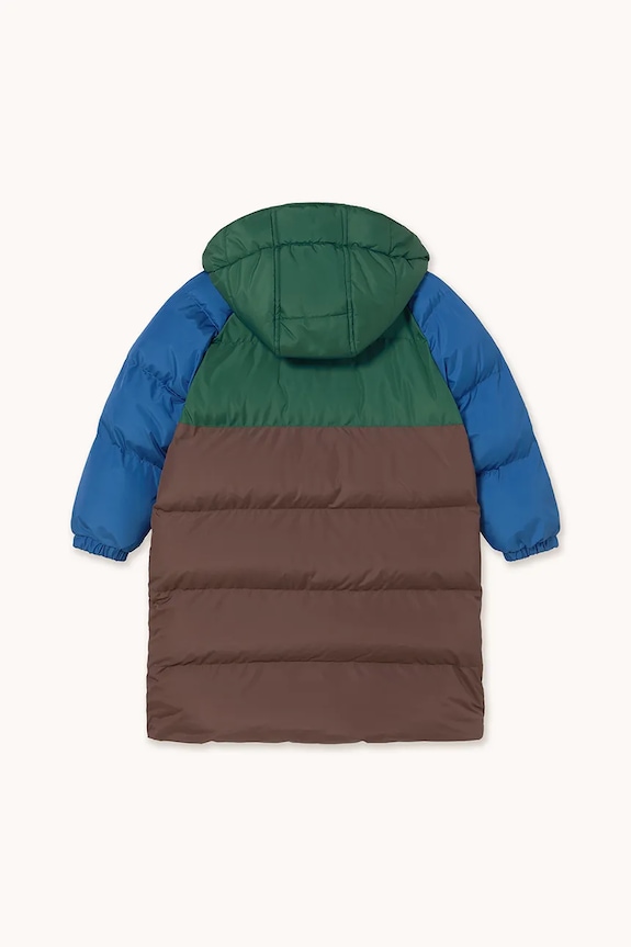 Chłopiec Tinycottons kurtka dziecięca COLOR BLOCK PADDED JACKET AW25.141 brązowy