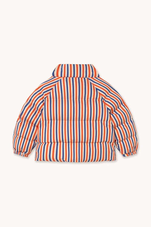 Tinycottons kurtka dziecięca STRIPES SHORT PADDED JACKET AW25.146 pomarańczowy AW25