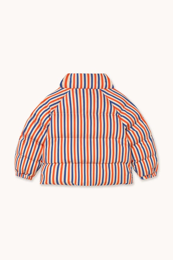 Tinycottons kurtka dziecięca STRIPES SHORT PADDED JACKET AW25.146 pomarańczowy AW25