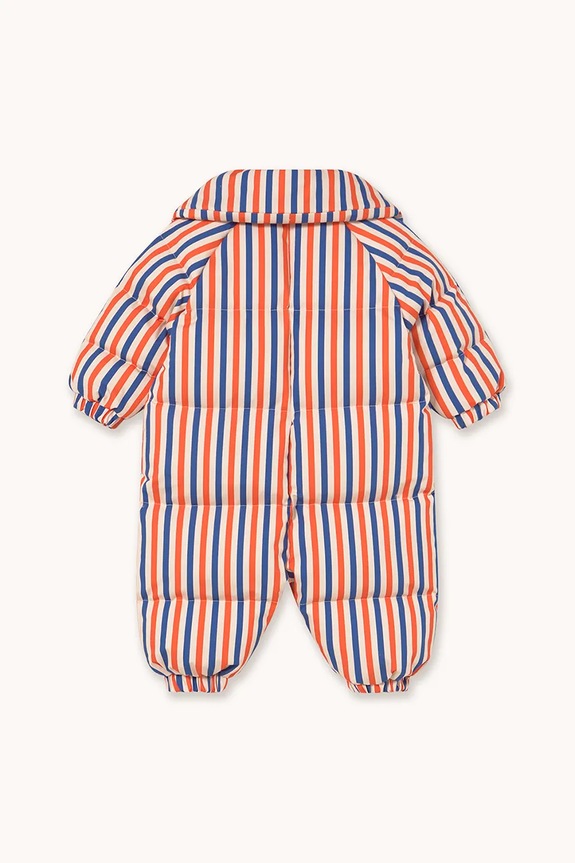 Tinycottons combinezon bebe STRIPES PADDED OVERALL AW25.148 portocaliu AW25