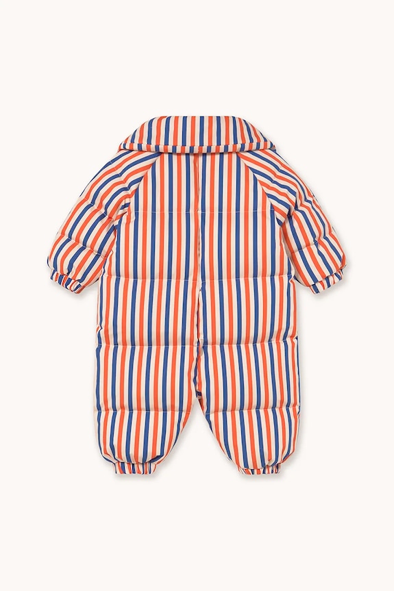 Tinycottons combinezon bebe STRIPES PADDED OVERALL AW25.148 portocaliu AW25