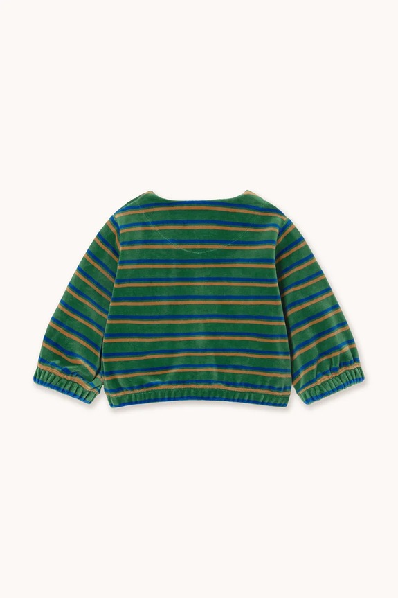 Tinycottons kurtka niemowlęca DUO STRIPES BABY JACKET AW25.253 turkusowy AW25