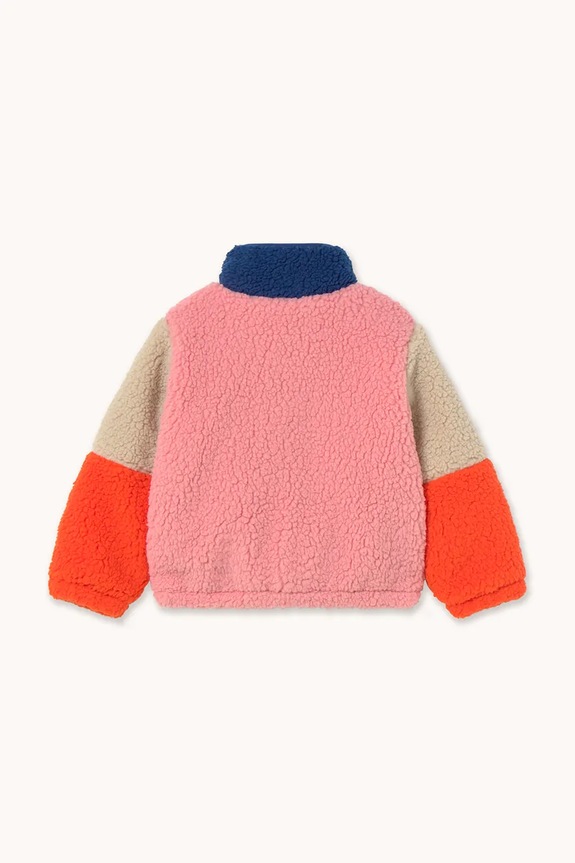 Chłopiec Tinycottons kurtka dziecięca COLOR BLOCK POLAR SHERPA JACKET AW25.360 granatowy