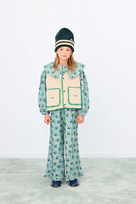 Tinycottons vestă copii SHERPA VEST bej AW25.381