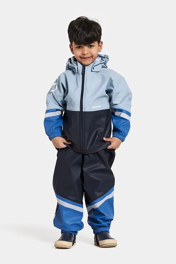 Куртка Didriksons WATERMAN KIDS SET 12 з капюшоном темно-синій 505943.9BYA
