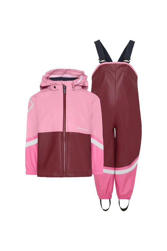 Куртка Didriksons WATERMAN KIDS SET 12 з капюшоном бордо 505943.9BYA