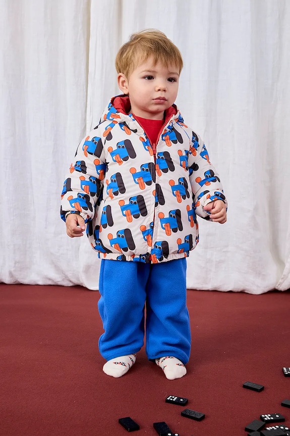 Detská obojstranná bunda Bobo Choses Doggy Mate prechodné béžová 225AB104
