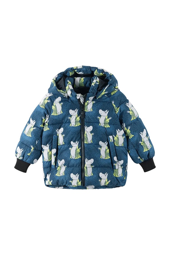 Detská bunda Reima Moomin Lykta zateplené zelená 5100013B.9BYA