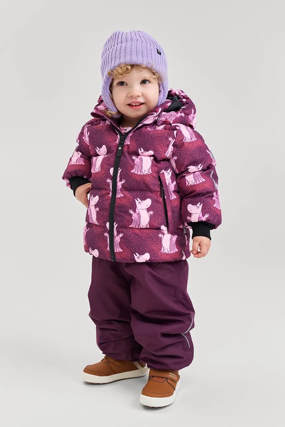 Detská bunda Reima Moomin Lykta zateplené burgundské 5100013B.9BYA