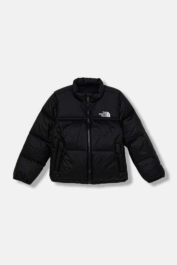 The North Face kurtka puchowa dziecięca KID 1996 RETRO NUPTSE JACKET bez kaptura czarny NF0A82TSGOF1