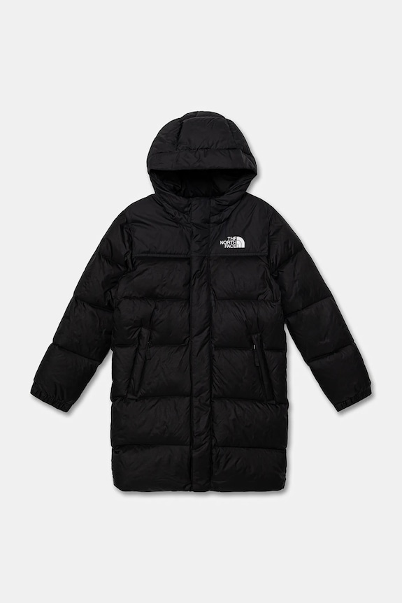 Детско пухено яке The North Face TEEN NUPTSE LONG PARKA с изолация черен NF0A88UFKX71