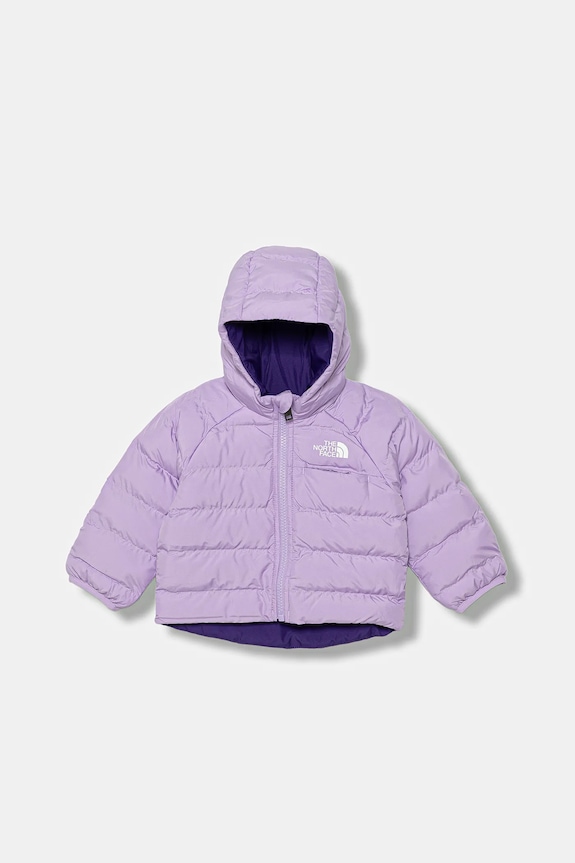 The North Face kurtka niemowlęca dwustronna BABY REVERSIBLE PERRITO HOODED JACKET NF0A88W3QZI1 fioletowy AW25