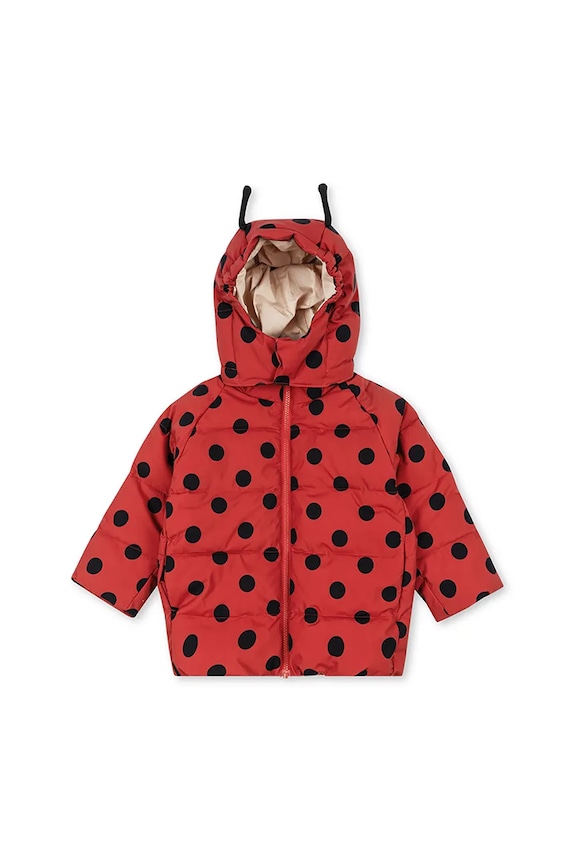 Dětská nepromokavá bunda Konges Sløjd NUKA LADYBUG JACKET GRS KS103524.9BYA červená AW25
