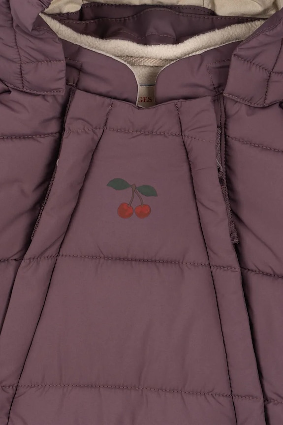 Ολόσωμη φόρμα μωρού Konges Sløjd ALPI BABY SUIT GRS μωβ KS103438.9BYA