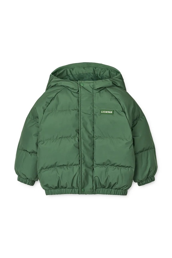 Kojenecká bunda Liewood Adelina Jacket With Ears s podšívkou zelená LW20055.9BYA