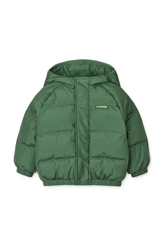 Kojenecká bunda Liewood Adelina Jacket With Ears s podšívkou zelená LW20055.9BYA