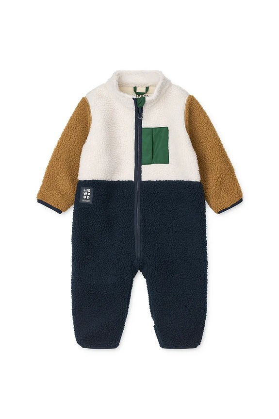 Detský overal Liewood Nolano Pile Jumpsuit LW20263.9BYA tmavomodrá AW25