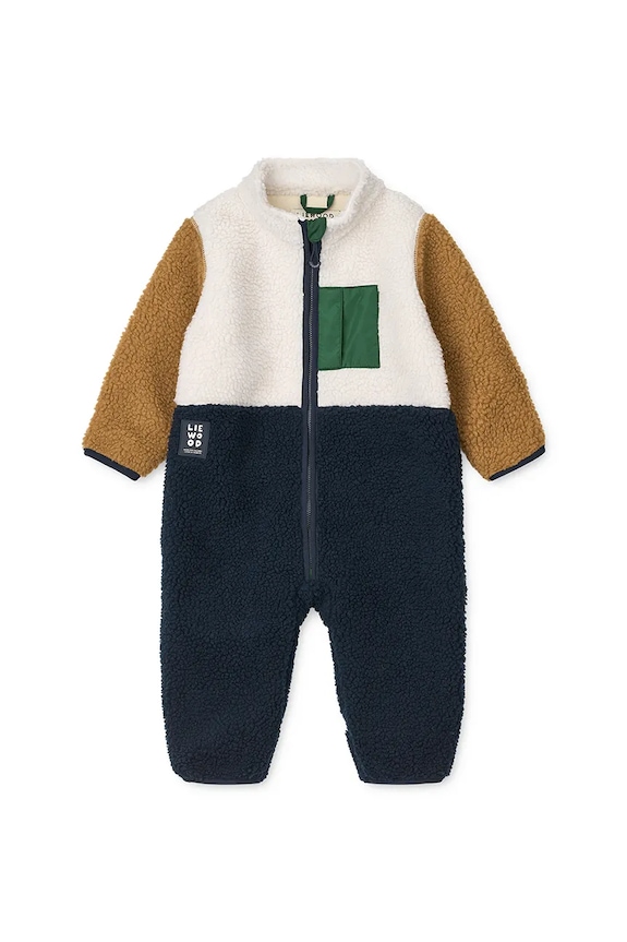 Detský overal Liewood Nolano Pile Jumpsuit LW20263.9BYA tmavomodrá AW25