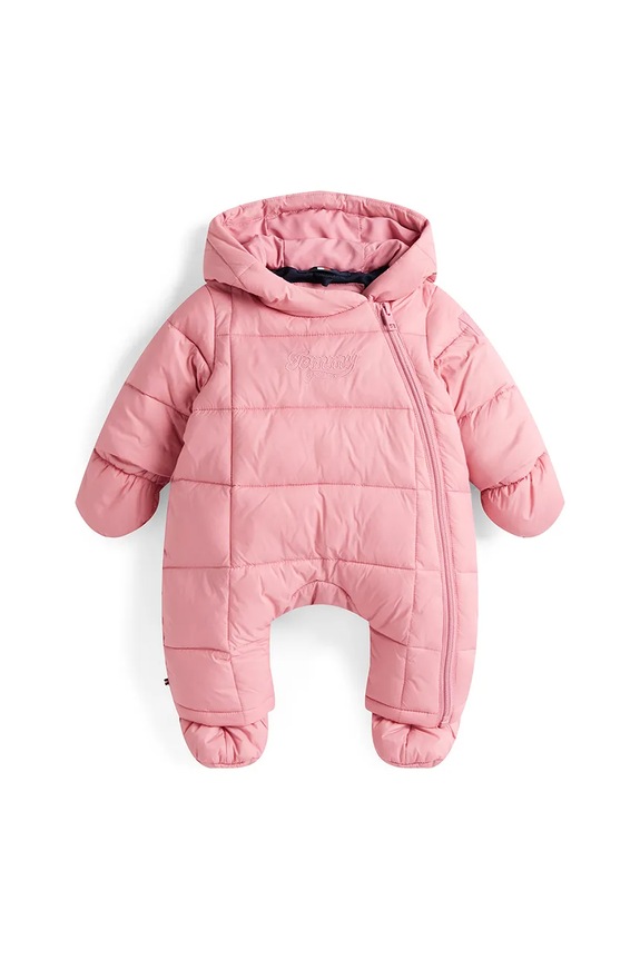 Tommy Hilfiger tuta neonato foderato rosa KN0KN02063.9BYA