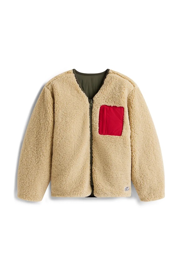 Παιδικό μπουφάν Tommy Hilfiger KS0KS00657.9BYA μπεζ AW25