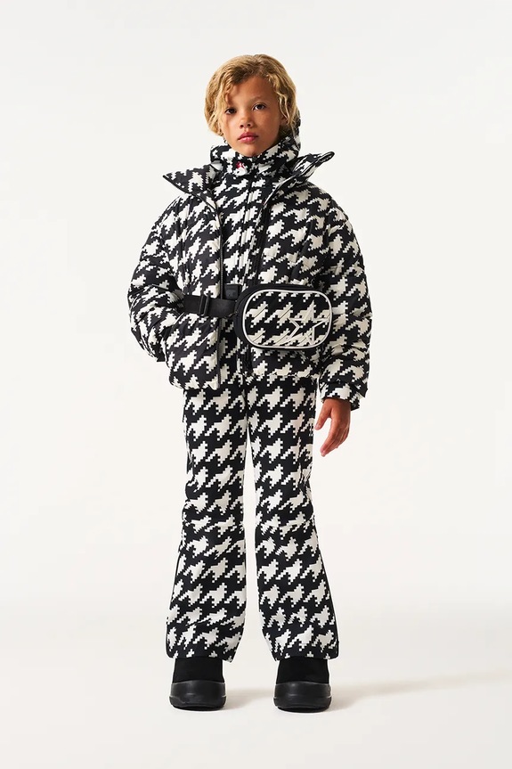 Dječja skijaška jakna Perfect Moment nuuk puffer jacket s toplom postavom crna K6000016