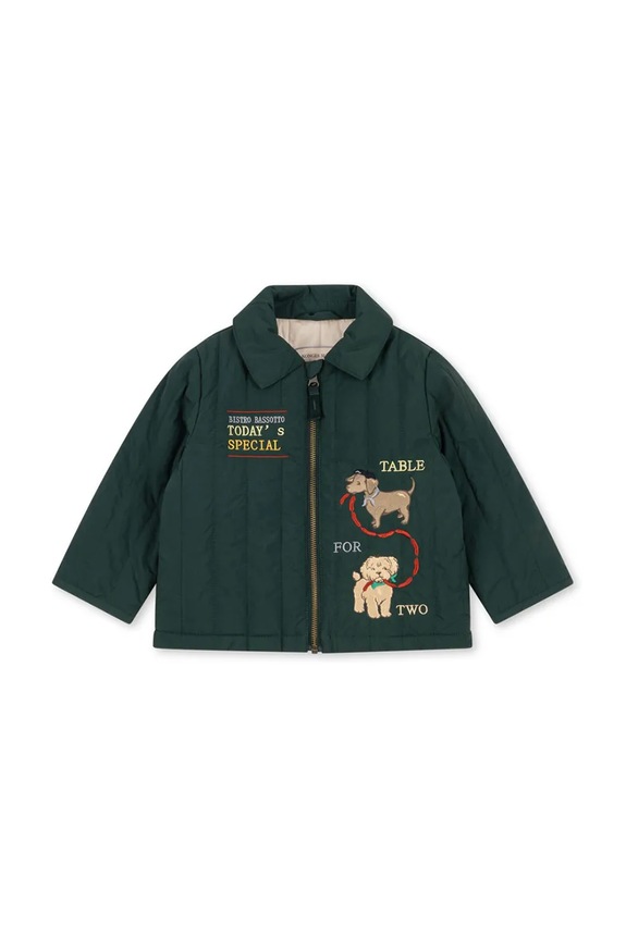 Παιδικό μπουφάν Konges Sløjd JUNO COLLAR JACKET KS105179.9BYA πράσινο AW25