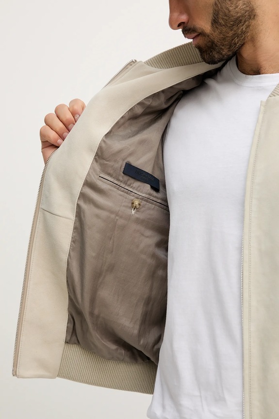 BOSS kurtka bomber zamszowa BECKHAM X BOSS 50549074