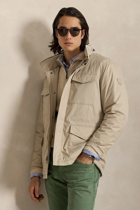 Bunda Polo Ralph Lauren zateplené béžová 710967737