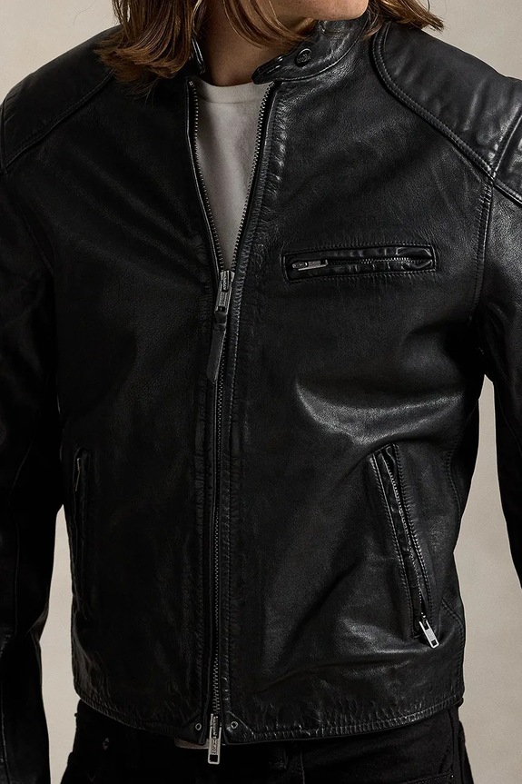Polo Ralph Lauren giacca in pelle 710970573 nero