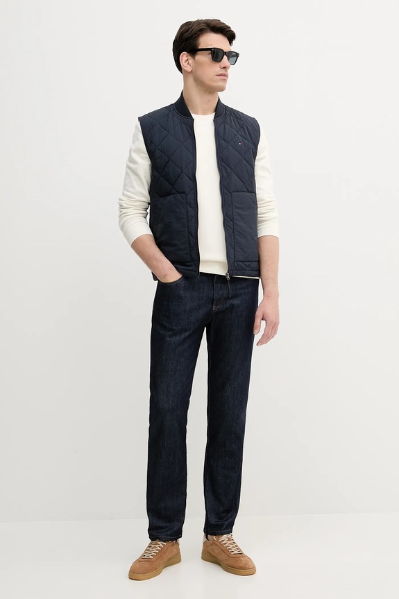 Tommy Hilfiger vestă MW0MW39647 bleumarin AW25