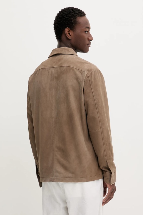 Oblečení Semišová bunda Calvin Klein LV04LC425G béžová