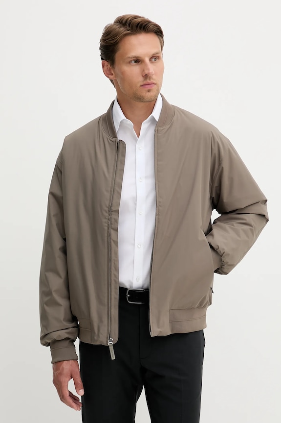 Μπουφάν bomber Calvin Klein καφέ LV04LC513G