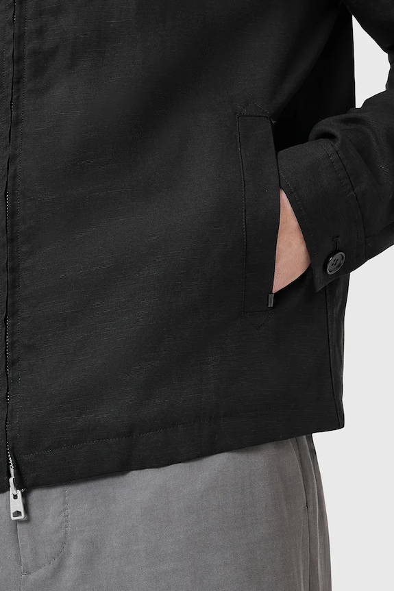 Oblečení Bunda se lněnou směsí AllSaints BRADNER M023OC černá