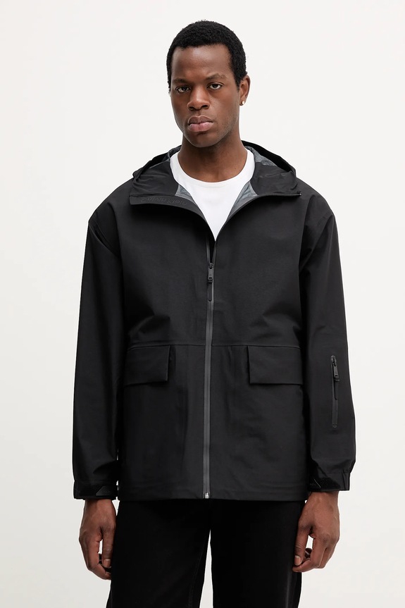 Bunda Calvin Klein Jeans oversize čierna LV04RC509G
